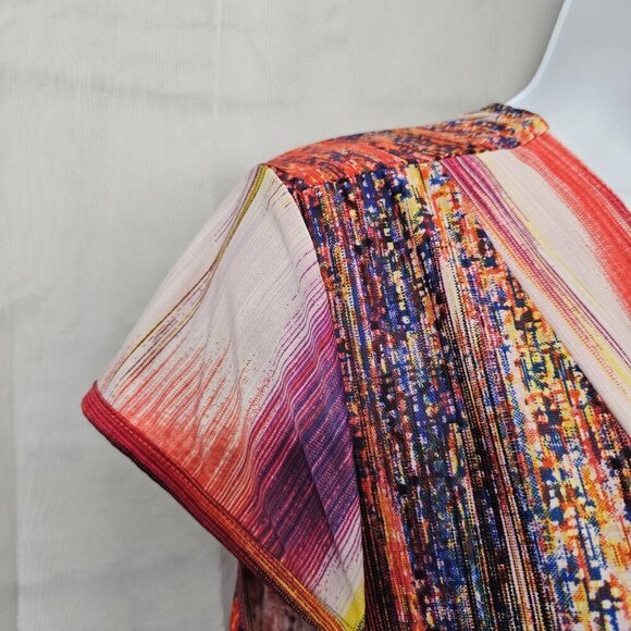 Ashley Stewart Purple Striped Maxi Dress Festival Boho Colorful 26/28 - Picture 3 of 10